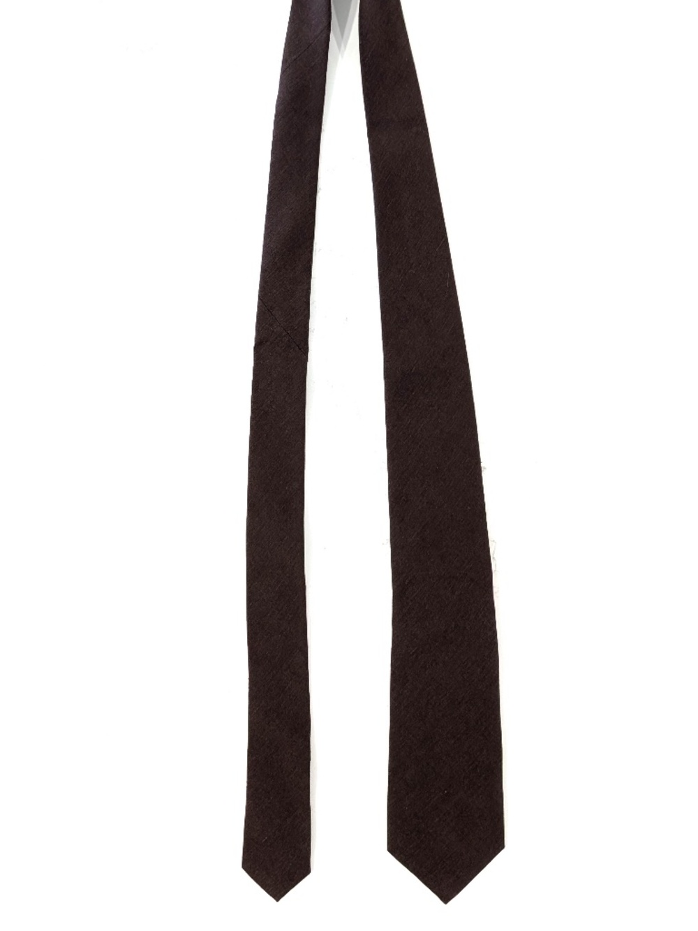 Ralph Lauren Purple Label Tie Brown Silk Linen Hand Made in Italy Spring 26 NWT